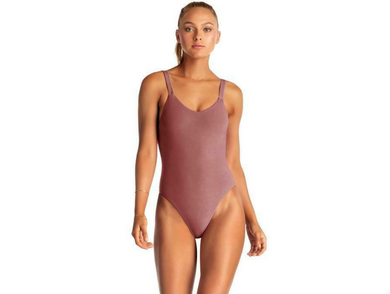 Vitamin A One Piece - Vitamin A Swimwear 'Leah' One Piece in Rosè Rib