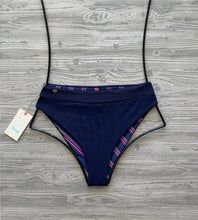 Maaji Swimwear Ink Blue Suzy Q High Waisted Bikini Bottom