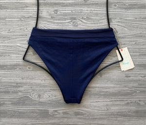 Maaji Swimwear Ink Blue Suzy Q High Waisted Bikini Bottom