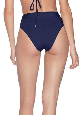Maaji Bikini Bottom - Maaji Swimwear Ink Blue Suzy Q High Waisted Bikini Bottom