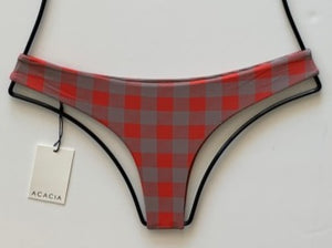 Acacia Swimwear 'Ho'okipa' Bikini Bottom in Red Check