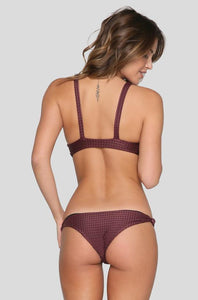Acacia Swimwear 'Cusco' Bikini Bottom in Merlot Mesh