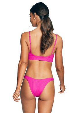 Vitamin A Bikini Bottom - Vitamin A Swimwear 'California High Leg' Bikini Bottom in EcoRib Magenta