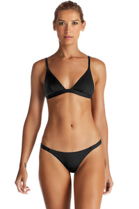 Vitamin A Swimwear 'Carmen' Bikini Bottom in Black EcoRib