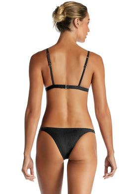 Vitamin A Bikini Bottom - Vitamin A Swimwear 'Carmen' Bikini Bottom in Black EcoRib