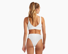 Vitamin A Swimwear 'Sienna' High Waist Bikini Bottom in White Ecorib