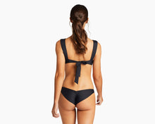 Vitamin A Swimwear 'Samba" Bikini Bottom in Black Ecolux