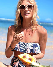 L*Space Swimwear 'Lynn' Bandeau Bikini Top in Polynesian Palm