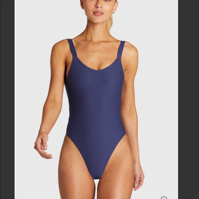 Vitamin A One Piece - Vitamin A Swimwear x Fred Segal 'Louise' One Piece in Navy BioRib