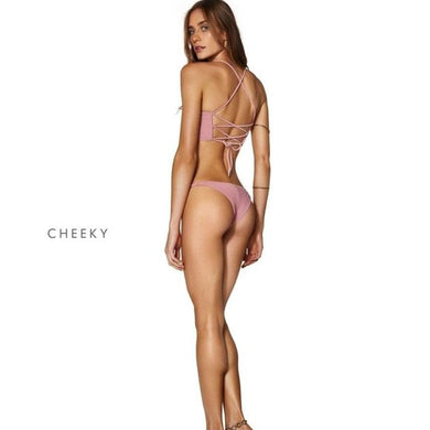 ViX Swimwear Dune Ju String Bikini Bottom in Rose Tea