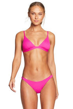 Vitamin A Swimwear 'Moss' Bikini Top in Magenta Ecolux