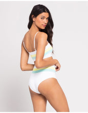 L*Space Swimwear 'Portia' Bikini Bottom in White-Turq-Lemonade