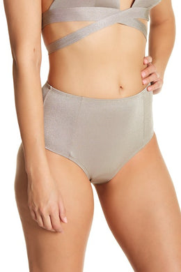 Vitamin A Swimwear 'Racquel' Bikini Bottom in Moonlight Metallic