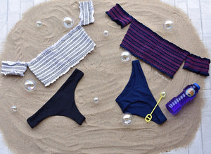 L*Space Swimwear 'Adrianna' Bikini Top in Midnight Blue