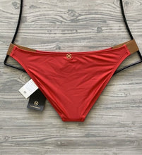 ViX Swimwear Leather Detail Bikini Bottom in Red
