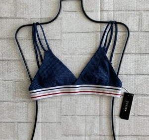 Tavik Swimwear 'Beck' Bikini Top in Matte Rib Coastal Blue