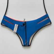 Indah Swimwear 'Gimlet' Neoprene Bikini Bottom in Coral/Blue