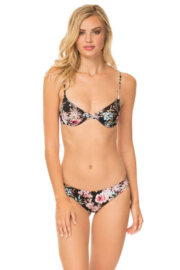 Tori Praver Swimwear Bikini Top - Tori Praver Swimwear 'Lola' Bikini Top in Black Caymen