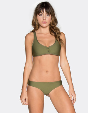 Tavik Bikini Top - Tavik Swimwear 'Marlowe' Bikini Top in Ribbed Olive