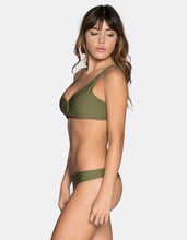 Tavik Swimwear 'Marlowe' Bikini Top in Ribbed Olive