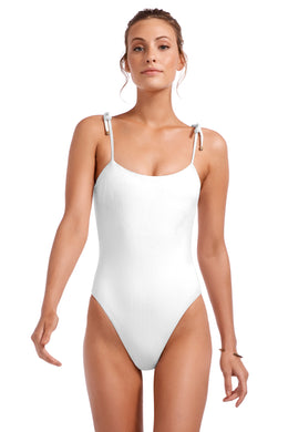 Vitamin A One Piece - Vitamin A Swimwear 'Valentina' One Piece in EcoRib White