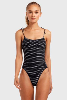 Vitamin A One Piece - Vitamin A Swimwear 'Valentina' One Piece in Black Rumba Dots