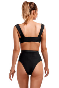 Vitamin A Swimwear 'Venus' Bikini Top in Black Biorib